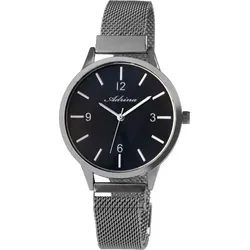 Adrina Quarzuhr AR0036, elegante Damenuhr mit Edelstahlarmband - Armbanduhren mit hochwertigem Quarzuhrwerk und roségoldfarbenem Milanesearmband, das sich leicht mit Magnetverschluss anpassen lässt. Ein stilvolles Accessoire für jeden Anlass.