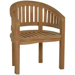 MiaMöbel Gartenstuhl aus massivem Teakholz - Essstuhl für den Außenbereich, modern und stabil, aus hochwertigem massiven Teakholz mit honiggeöltem Finish, ideal für gemütliche Stunden im Garten.