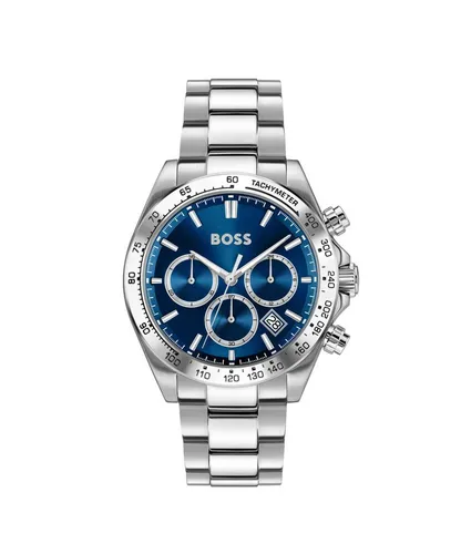 BOSS Chronograph HERO 2.0 1514315, Quarzuhr, Armbanduhr, Herrenuhr, Edelstahlarmband, analog, Tag