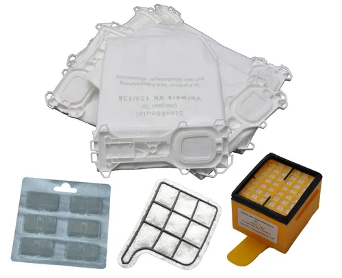 Set geeignet Vorwerk Kobold VK 135 VK135 FP 135 FP135: 6 Beutel 2 Filter Duft