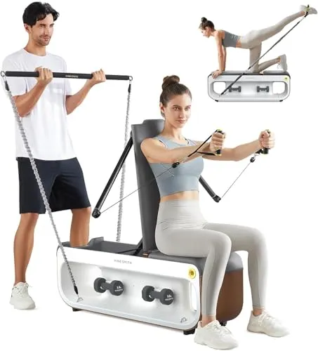 KINGSMITH Klappbare Hantelbank Verstellbar - Multifunktions-Hantelbank für Krafttraining, ideal für die ganze Familie mit Platzsparendem Design und einfacher Montage für flexibles Training zu Hause.