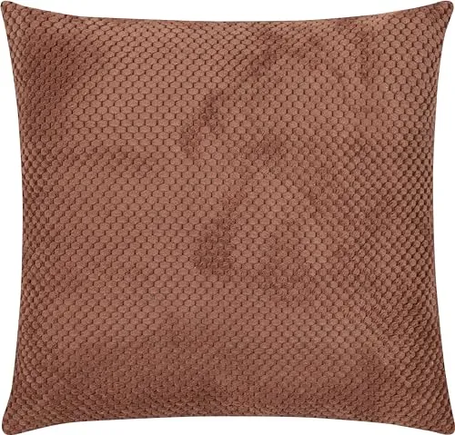 MAGMA Comodo Kissenbezug 40x40 cm - Kupfer,- samtig weich kuschelig Cord Look, rechteckiger Kissenbezug, für Wohnzimmer, Schlafzimmer, Büro und Gästezimmer Waschbar