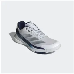 adidas Herren Crazyquick Boost Padel Shoes – FTWR White/Silver met./Dark Blue, 40 EU - Hochwertige Padel-Schuhe mit regulärer Passform und BOOST Zwischensohle für optimalen Komfort und Energie-Rückgabe beim Spiel.