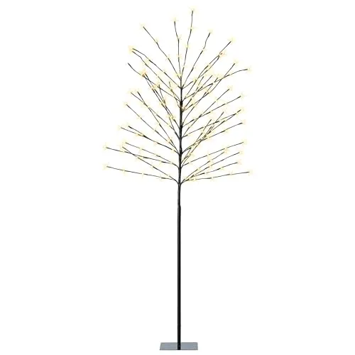 Lichterbaum 180 cm mit 160 warmweißen LEDs - Künstliche Weihnachtsbäume – 180 cm großer LED-Lichterbaum, ideal für drinnen und draußen, mit Timer-Funktion für stimmungsvolle Winterbeleuchtung.