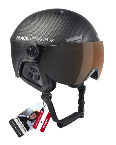 Helm Black Crevice S, schwarz, 51–54 cm – Gstaad
