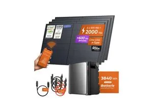 Solarway® Balkonkraftwerk 2000Wp – Komplettset mit EcoFlow STREAM Ultra X Speicher - Solaranlagen – steckerfertige Mini-Solaranlage mit 3,8 kWh Speicher und 500W Solarmodulen für nachhaltige Energie direkt vom Balkon.