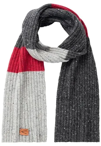 camel active Schal Knitt Scarf - Modeschal aus 65% Wolle, 30% Polyamid und 5% Alpaka, ideal für warme und stylische Looks in der kalten Jahreszeit.