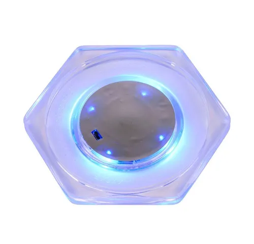 Sportime Air-Hockeytisch Airhockey Puck LED, sechseckig, LED-Beleuchtung