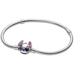 PANDORA Disney Stitch Schlangen-Gliederarmband in lila von Pandora