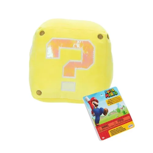 Nintendo Super Mario Fragezeichen Funktionsplüsch, 15 cm - Küche, Haushalt & Wohnen – Original Nintendo Coin Box mit Sound-Effekten, perfekt für Sammler und Mario-Fans!