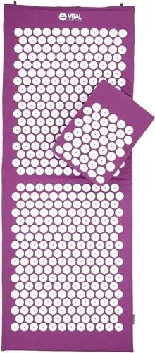 Bodhi VITAL Akupressurmatten-Set XL - Massagegeräte für effektive Selbstmassage gegen Nacken- und Rückenschmerzen. Belebende Reize fördern die Blutzirkulation und entspannen Körper und Geist.