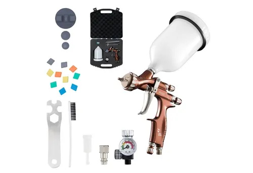 BENBOW Lackierpistole PK80, 1.3 mm mit Koffer - Farbsprühsysteme mit stufenlos einstellbaren Funktionen für präzise Lackierung. Ideal für Wasserlacke und sorgt für ein sauberes Spritzbild – perfekt für Profis und Hobbylackierer!