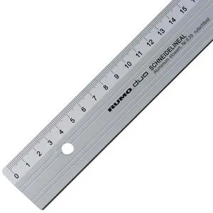Rumold Schneidelineal 639/30 DUO, 30 cm, aus Aluminium, mit Stahlkante, rutschsicher