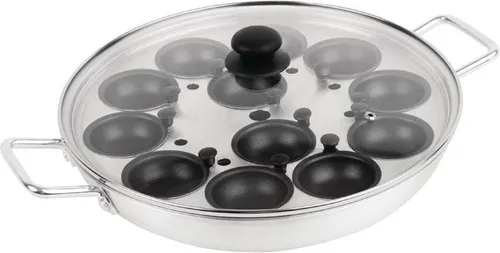 Vogue Aluminium Eier-Pochier-Topf in grau von Vogue