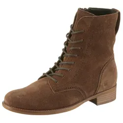 GABOR Schnürstiefelette für Damen, Gr. 39, braun (cognac) - Wanderschuhe aus hochwertigem Veloursleder mit herausnehmbarem OPTIFIT-Fußbett für optimalen Tragekomfort und Unterstützung beim Gehen.