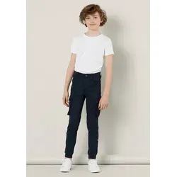 Name It Cargohose NKMRYAN CARGO R TWI PANT 2222-BA NOOS - Kinderhosen, bequeme Cargohose aus 98% Baumwolle mit elastischem Bund und praktischen Cargotaschen für den aktiven Alltag.