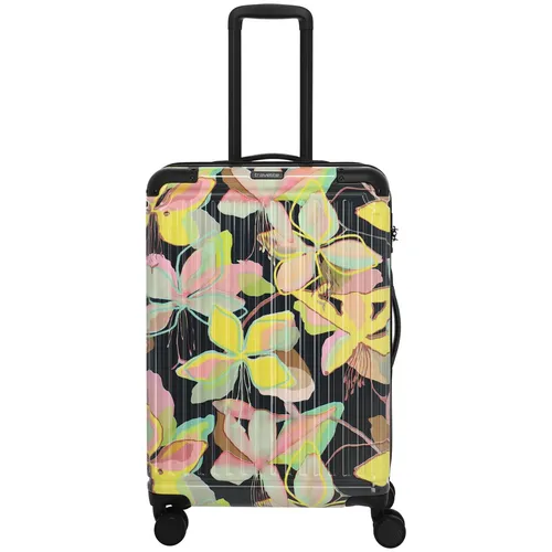 CRUISE Trolley M (67 cm) Gelbe Orchidee - Handgepäck mit TSA-Kombinationsschloss, funktionaler Inneneinteilung und 4 Rollen für müheloses Reisen.