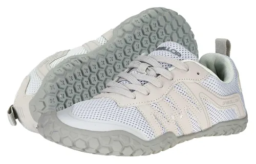 Ballop Barfussschuhe Sneaker Barefoot Pellet grau, Größe 47 - Wanderschuhe mit flexibler Sohle für natürlichen Gang, ideal zum Spazieren und Joggen. Perfekte Passform und schlichte Farben für jeden Anlass.