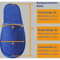 2er Set - Badepantoletten, Größe: 38/42 oder 43/46, Farbe:Bordeaux, Größe:38-42 (S / M) - bordeaux