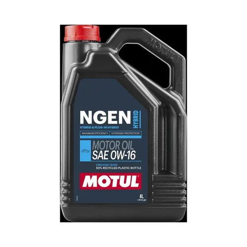 Motul Hybrid 0W16 Motoröl 4L - Vollsynthetisches Motoröl für Plug-in-Hybride, speziell entwickelt für Toyota und andere Marken, sorgt für optimale Motorpflege und -wartung.