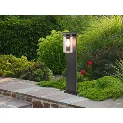 Sockelleuchte Schwarz 65cm - Moderne Wegeleuchte im Landhausstil - Lampen für den Außenbereich, witterungsbeständig mit Dämmerungssensor für stimmungsvolle Lichtakzente und angenehme Atmosphäre rund um Ihr Haus.