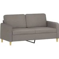 vidaXL 2-Sitzer-Sofa Taupe - Modernes Design - Sofa in taupe mit bequemem, dick gepolstertem Sitz, ideal zum Entspannen oder Plaudern. Robustes Metallgestell sorgt für Stabilität und Langlebigkeit.