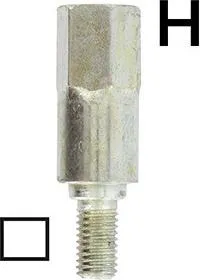 Adapter Quadrat Ø: 5,4 mm – Wird mit unserem Universal-Winkelstück 1602042, Baumschere 1603093 und Universal-Messer 18010 montiert