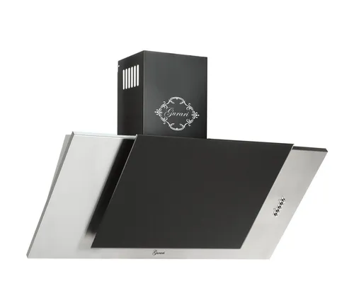 GURARI Wandhaube GCH S 482 90 IS N – 90 cm Dunstabzugshaube mit 1000 m³/h - Moderne Dunstabzugshaube in Edelstahl und Schwarzglas, ideal für eine effiziente Küche. Mit kraftvollem 1000 m³/h Motor und drei Leistungsstufen für optimale Luftreinigung.