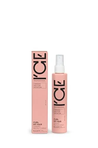 ICE Professional by Natura Siberica Curl My Hair Thermo Protect Spray 100ml – Hitzeschutz Spray, Leave-In, Anti-Frizz, Feuchtigkeit & Glanz, Styling Schutz vor Föhn & Hitze