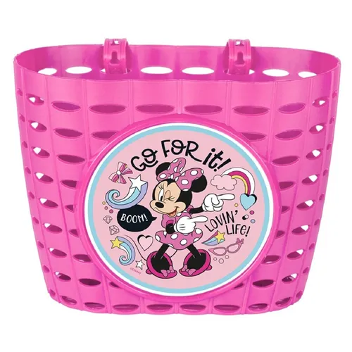 Minnie Mouse Fahrradkorb – Für Kinderlenker, 20×13×13 cm in pink von Disney