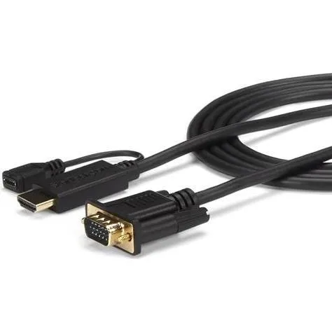 ST HD2VGAMM10 - VGA auf HDMI Adapterkabel, 1920 x 1200, 3 m - HDMI Adapterkabel für direkte Verbindung von HDMI-Quellen mit VGA-Monitoren, 3 m lang, ideal zur Vermeidung von Kabelgewirr und zusätzlichen Adaptern, unterstützt bis zu 1920x1200 Auflösung.