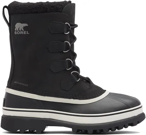 SOREL CARIBOU Stiefel 2025 - Wasserdichte Winterstiefel in Schwarz - Winterschuhe mit wasserdichtem Nubukleder und versiegelten Nähten. Der herausnehmbare ThermoPlus Innenstiefel sorgt für optimalen Kälteschutz und Komfort bei kaltem Wetter.