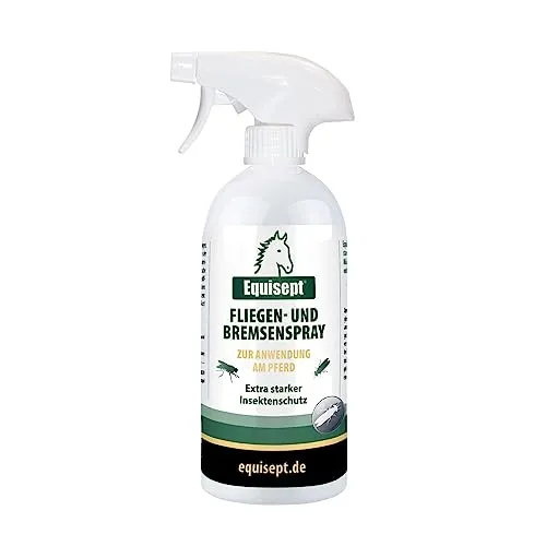 Equisept Fliegenspray Pferd & Bremsenspray für Pferde 500ml - Mückenspray Pferd, Insektenspray zur Anwendung am Pferd - Von Tierärzten empfohlen - Dopingfrei