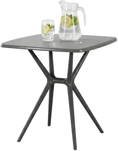 furnicato Beistelltisch Gartentisch Becky 72 x 72 cm dunkelgrau