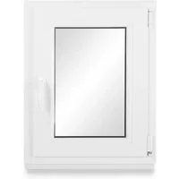 Produktbild Neruli Kellerfenster Kunststoff Weiß Dreh-Kipp 80x85 cm BxH DIN Rechts 2 -Fach Glas Dichtung Schwarz
