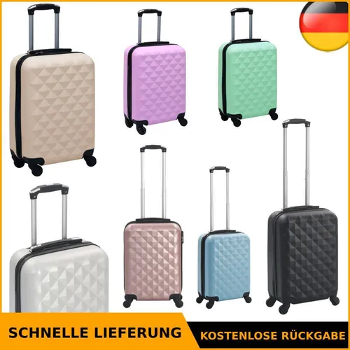 vidaXL Hartschalen-Trolley Golden ABS