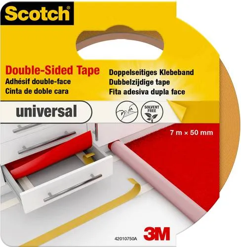 Scotch universal doppelseitiges Klebeband 50,0 mm x 7,0 m, 1 Rolle