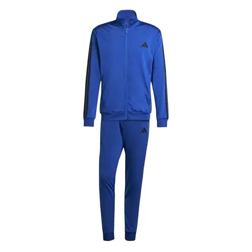 adidas Sportswear Trainingsanzug M 3S TR TT TS (2-tlg) - Trainingsbekleidung für Sportler, sportlicher Schnitt und Basic 3-Streifen Design in Royal Blue, ideal für Laufen und aktive Freizeit.