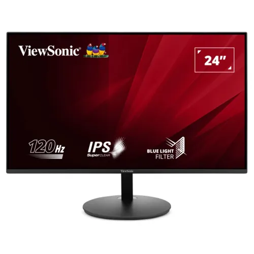 ViewSonic VA24E1H 24 Zoll Office Monitor - IPS-Panel mit Full HD 1080p, 120Hz für flüssige Bilddarstellung und ideal für Büroarbeiten oder Multimedia.
