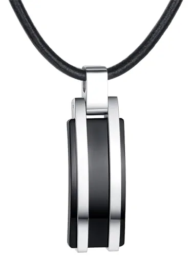 True Rebels Lederband Halskette aus Echtleder für Männer von True Rebels