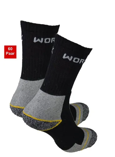 Cocain underwear Arbeitssocken 60 Paar strapazierfähige Herren Arbeitssocken Work Socken Frotteesohle Funktional und klimaregulierend
