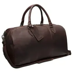 The Chesterfield Brand William Weekender - Duffle Reisetasche aus braunem Leder, 53 cm, 40 Liter Volumen und elegantes Design für stilbewusste Reisende