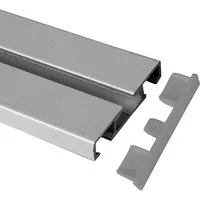Bestlivings Seitendeckel für Aluminium Vorhangschiene Silber 1 bis 2 Lauf