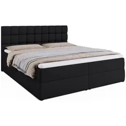 BROMARKT Boxspringbett Dakota 180x200 cm in schwarz von BroMARKT