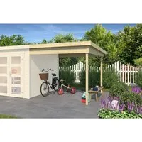 Anbaudach Outdoor Life Zambezi 250 x 250 cm - Naturholz für Ihren Garten - Gartenhäuser, robustes Anbaudach aus hochwertigem Naturholz, ideal zum Erweitern Ihres Outdoor-Bereichs.