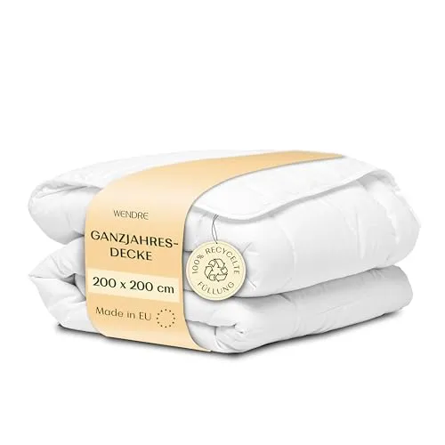 WENDRE Ganzjahresdecke 200x200 – Hochwertige Steppdecke für jede Jahreszeit