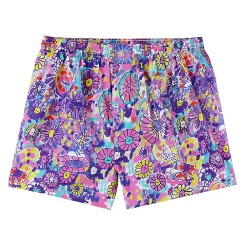 Lousy Livin Flowers Boxershorts (Blue iris, S) in lila von Lousy Livin