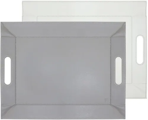 FREEFORM Tablett DUO - 2-farbiges Wendetablett - Multifunktionales Tablett und Tisch-Set in einem, wendbar und pflegeleicht. Ideal für elegantes Servieren und platzsparende Aufbewahrung.