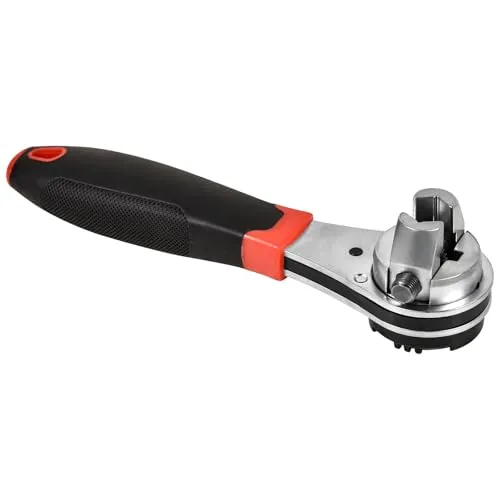 Carkio SaferCCTV 20,3 cm verstellbarer Ratschenschlüssel, Leistungswerkzeug mit flexiblem Doppelkopf, Ratschenkapazität von 0,6 bis 20,3 cm