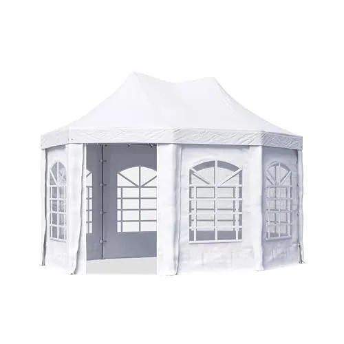 TOOLPORT Pagodenzelt Pavillon 3x4 m in weiß von Toolport